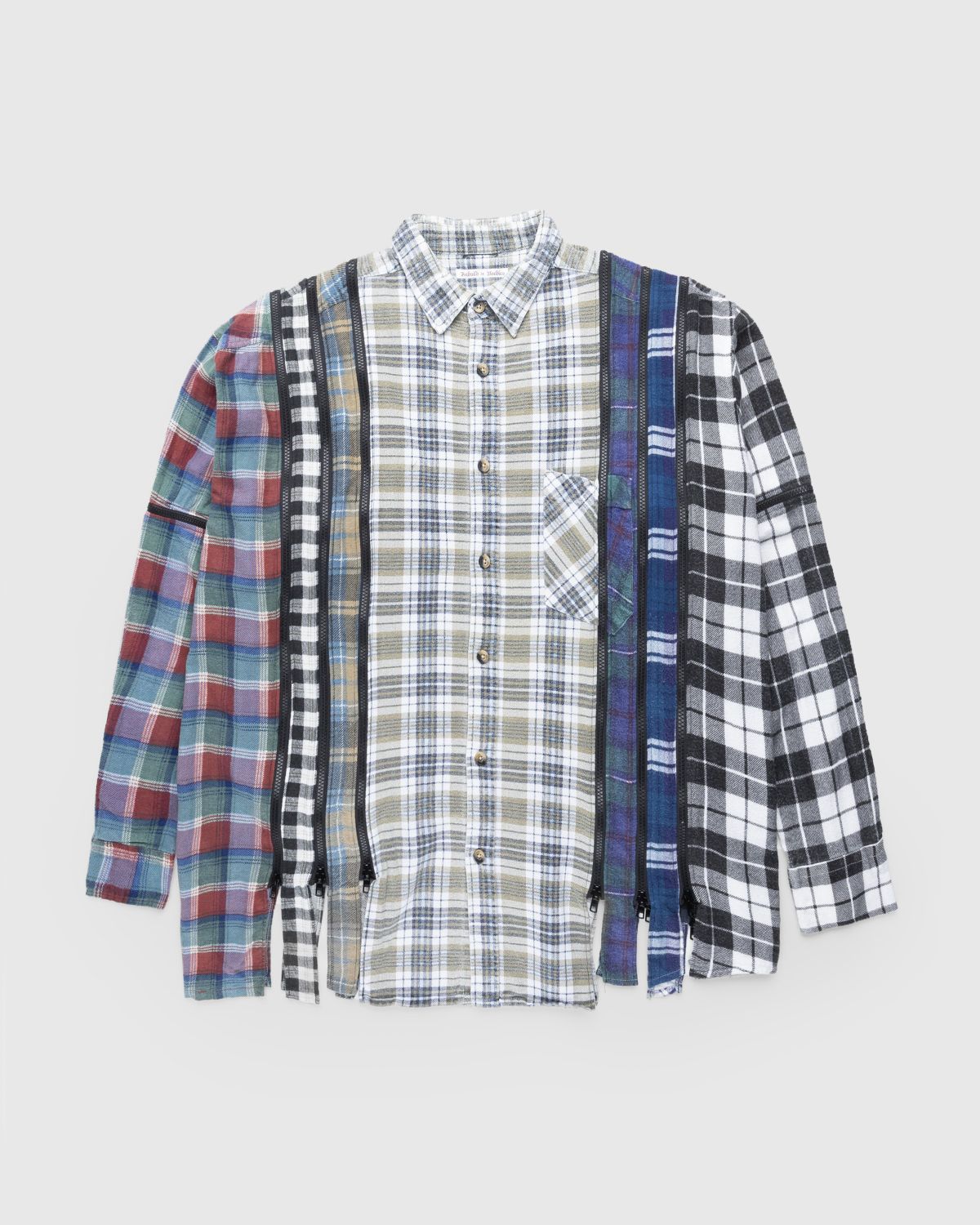 Needles – Flannel Shirt -> 7 Cuts Zipped Wide Shirt